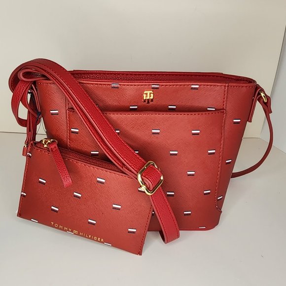 Tommy Hilfiger Red Crossbody with Large Pouch - NWT - Picture 2 of 8